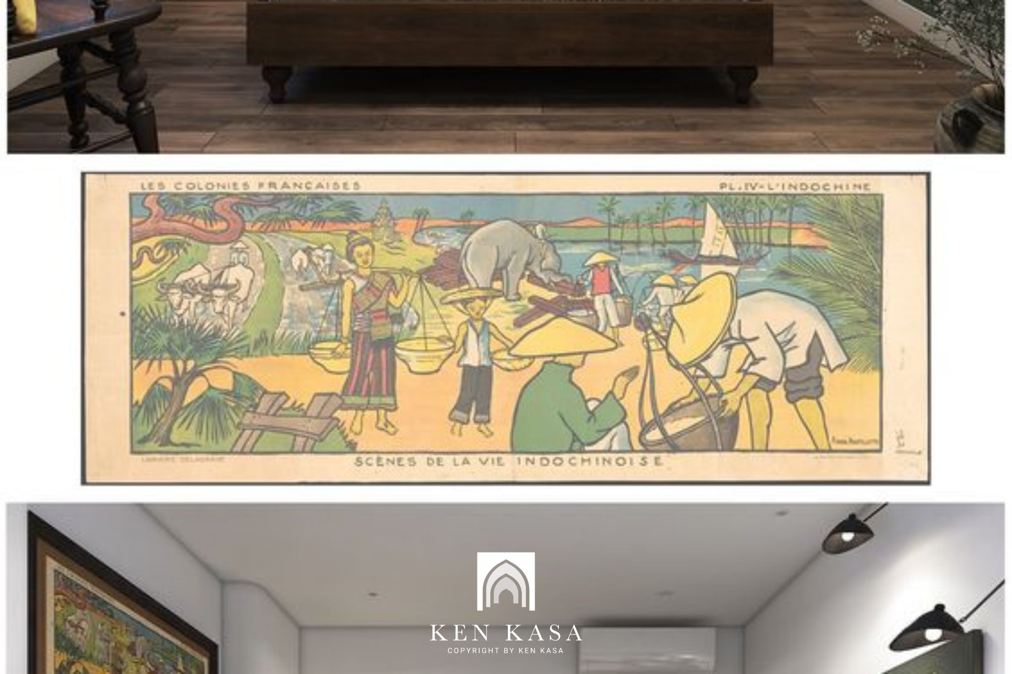 mẫu thiết kế phòng homestay đẹp kiểu indochine